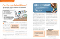 An article on bone grafting from Dear Doctor magazine