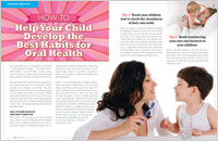 An article on helping child develop best habits for oral health from Dear Doctor magazine