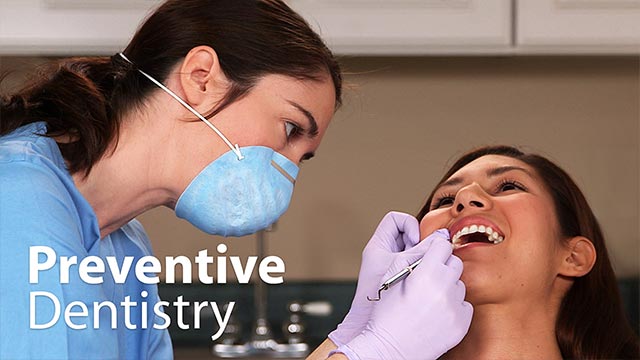 Patient Undergoing a Preventive Dentistry Procedure